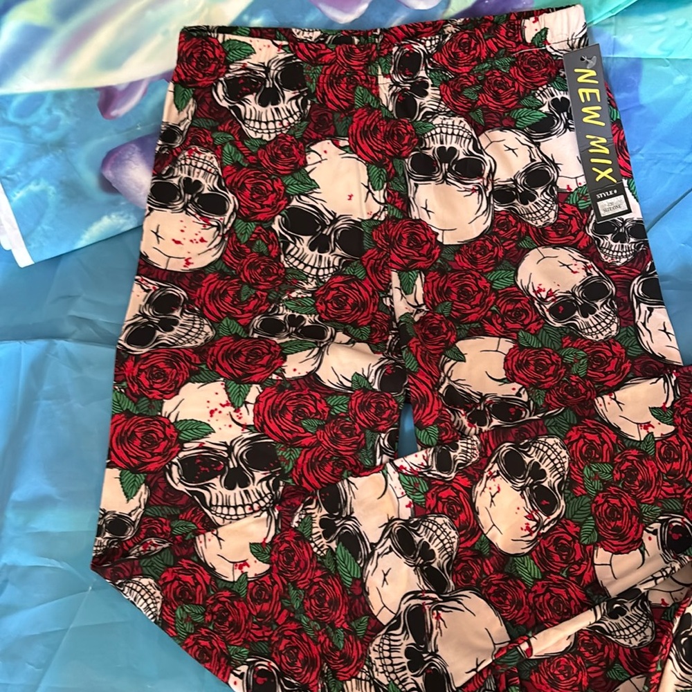 Leggins Skull And Roses Leggins  O/S